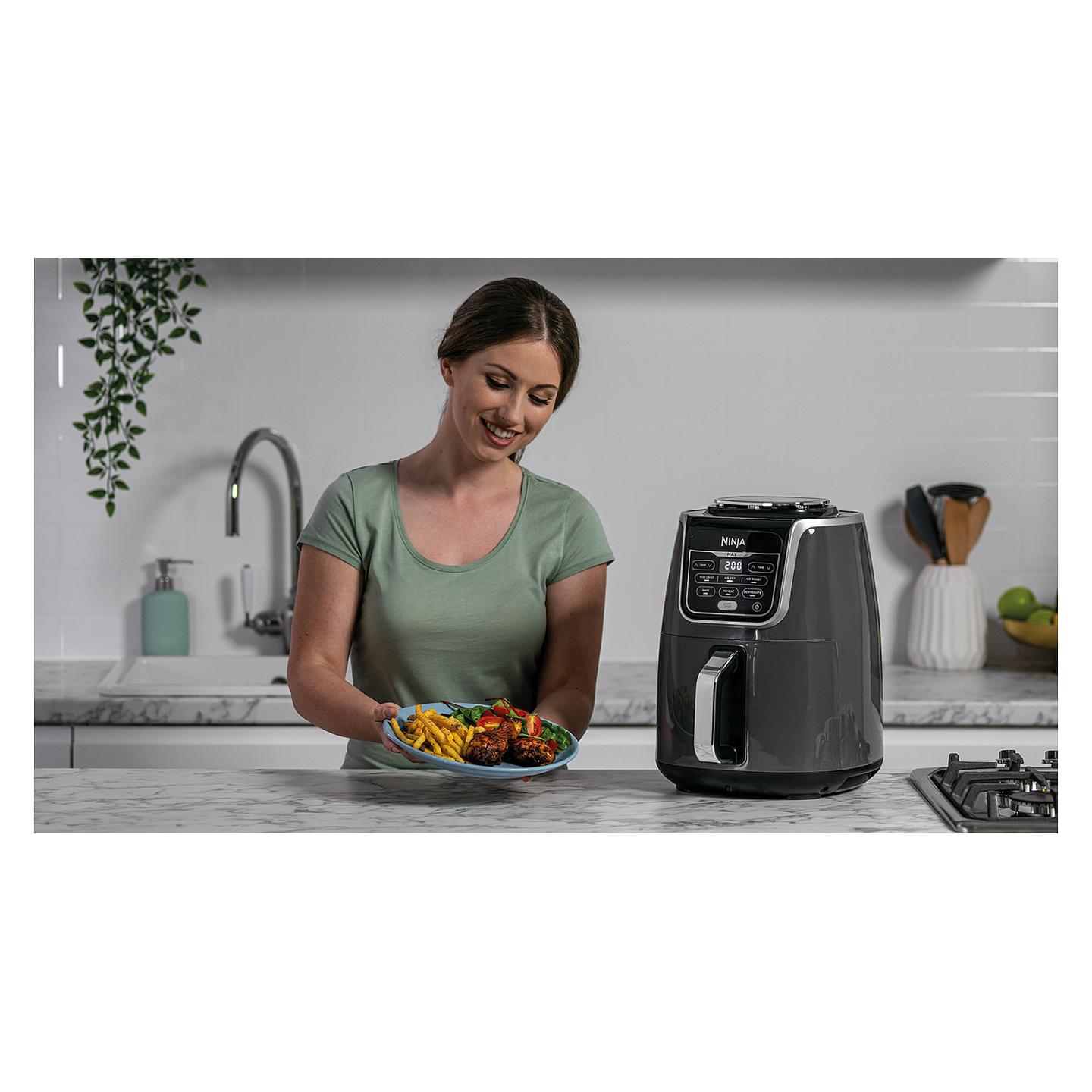 Fryer Ninja MAX / AF160EU / 5.2L / 1750W / 6 Programe / 40–240°C / Digital Timer / Ceramic Coating – Gri/Zezë - 9