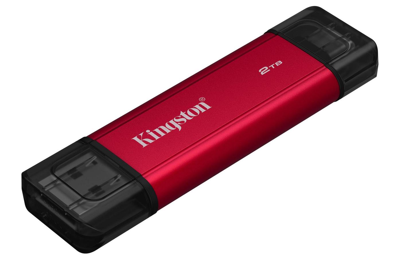 SSD e Jashtme Kingston Dual Portable / 2TB / USB 3.2 Gen 2 / USB-A & USB-C / 1050MB/s Read / 950MB/s Write – Zezë/Kuqe