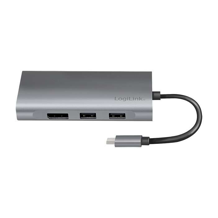 Docking Station LogiLink UA0382 / USB 3.2 Gen 1 / HDMI 4K 30Hz / DisplayPort / Gigabit Ethernet / USB-C PD 100W / 8-Port – Argjend - 5