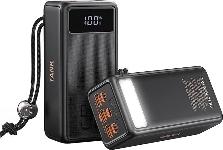 Powerbank VEGER Tank Boost W5001C, 56000mAh, 130W, PD 3.0, QC 3.0, 2× USB-C, 3× USB-A - Zezë