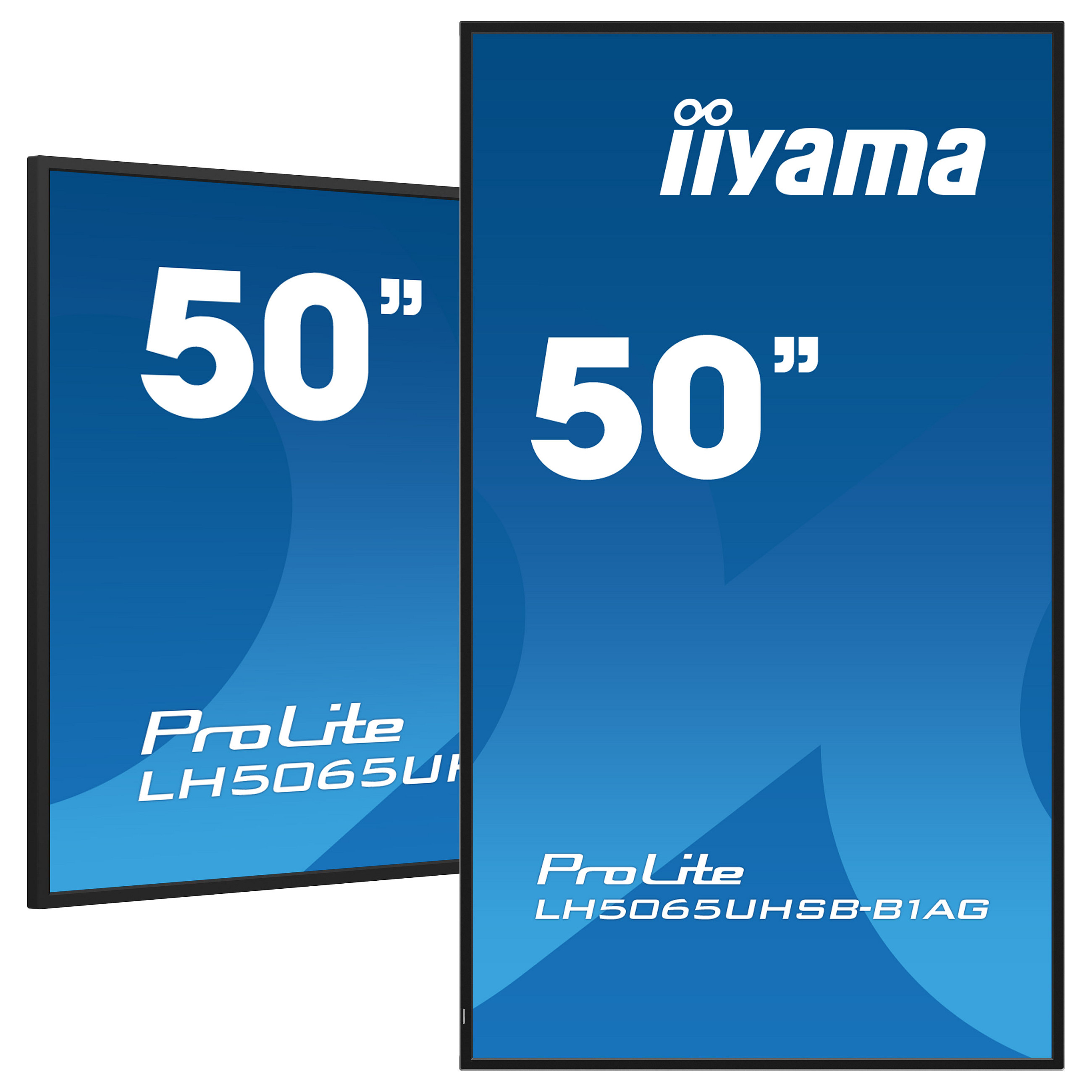 Ekran prezantues iiyama ProLite LH5065UHSB-B1AG / 50" / 4K UHD VA LCD / 60 Hz / 9.5 ms / HDMI + DP + LAN + WIFI + Speaker - Zezë - 1