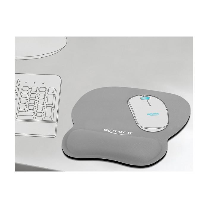 Mauspad Ergonomik DeLOCK 12698 me Mbështetëse Kyqi  / 245 x 206 x 20mm  - Hiri - 3