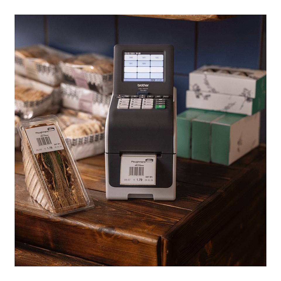 Printer Etiketash Brother TD-2350DSA203 / Direct Termal / 203 × 203 DPI / 152 mm/s / Wi-Fi, Bluetooth, Ethernet & USB – Zezë/Hiri - 9