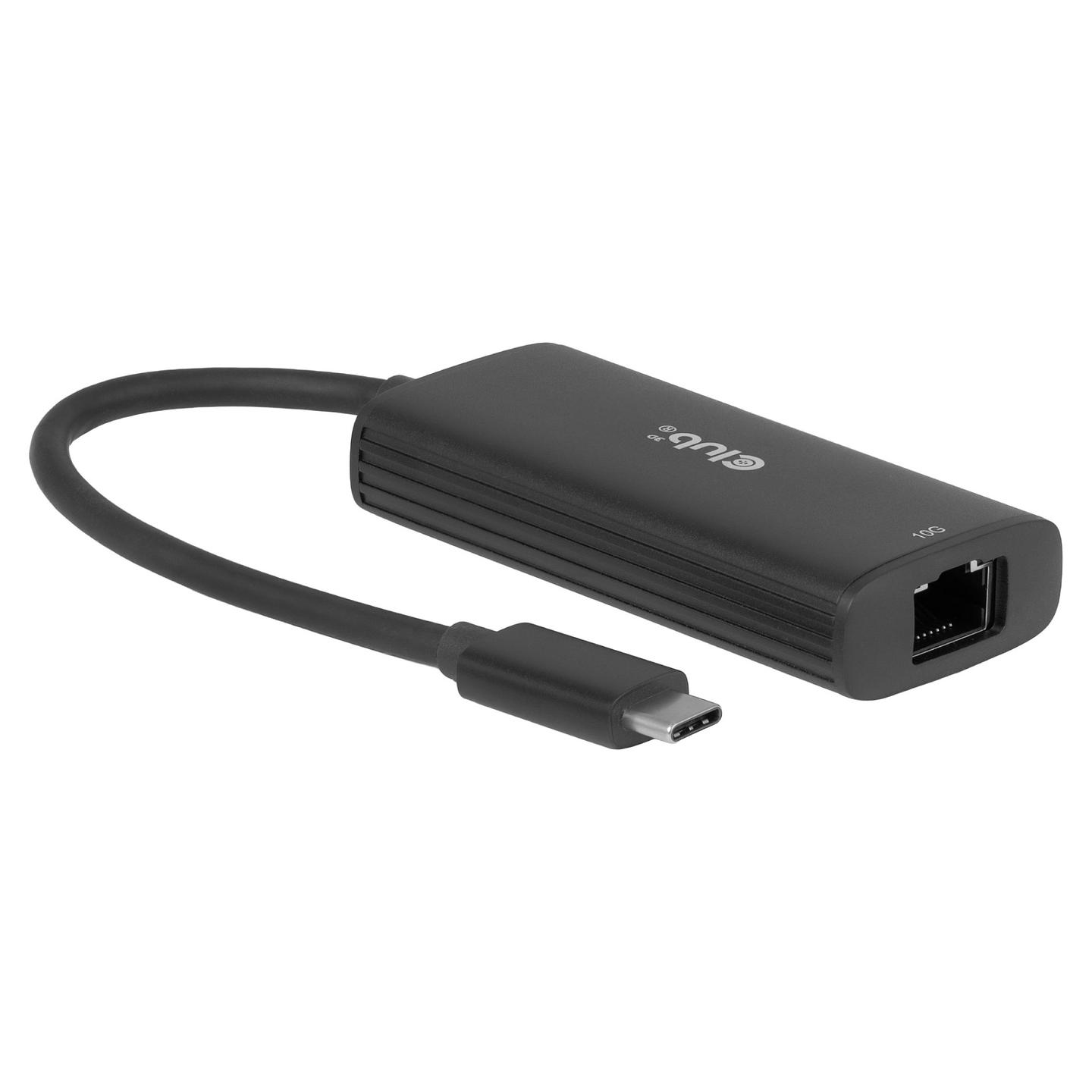 Adapter për Rrjet CLUB3D CAC-2531, USB-C 20Gbps në RJ45, Ethernet 10Gbps, 2.5G/5G/10G – Zezë - 2