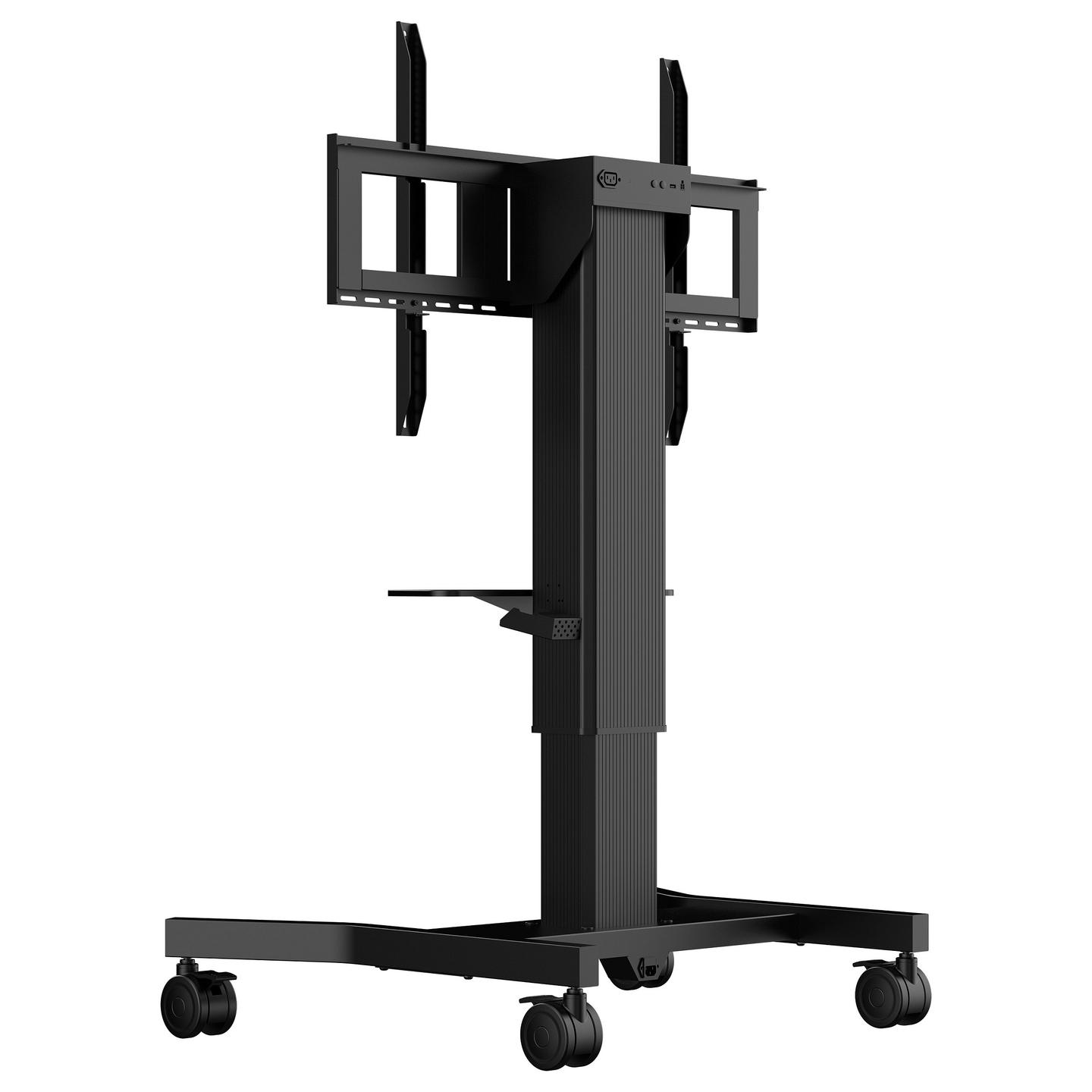Mbajtëse për Monitor iiyama / 1 Monitor / 43"-86" / 100kg / VESA 300x200-800x600 / Elektrike / Me Rrota / Raft për Laptop - Zezë - 6