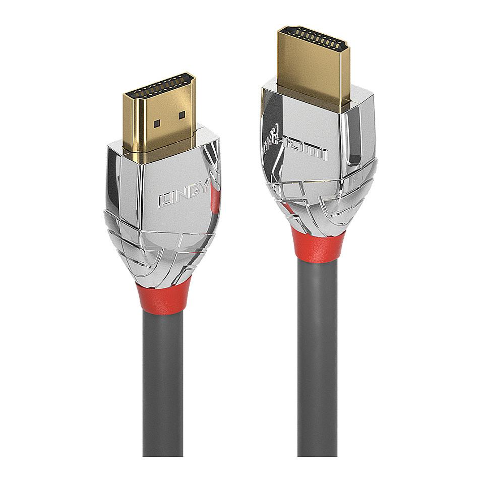 Kabllo HDMI Lindy 37873 / HDMI në HDMI / 3m / HDMI 2.0 / 4K 60Hz / High Speed - Gri/Argjend