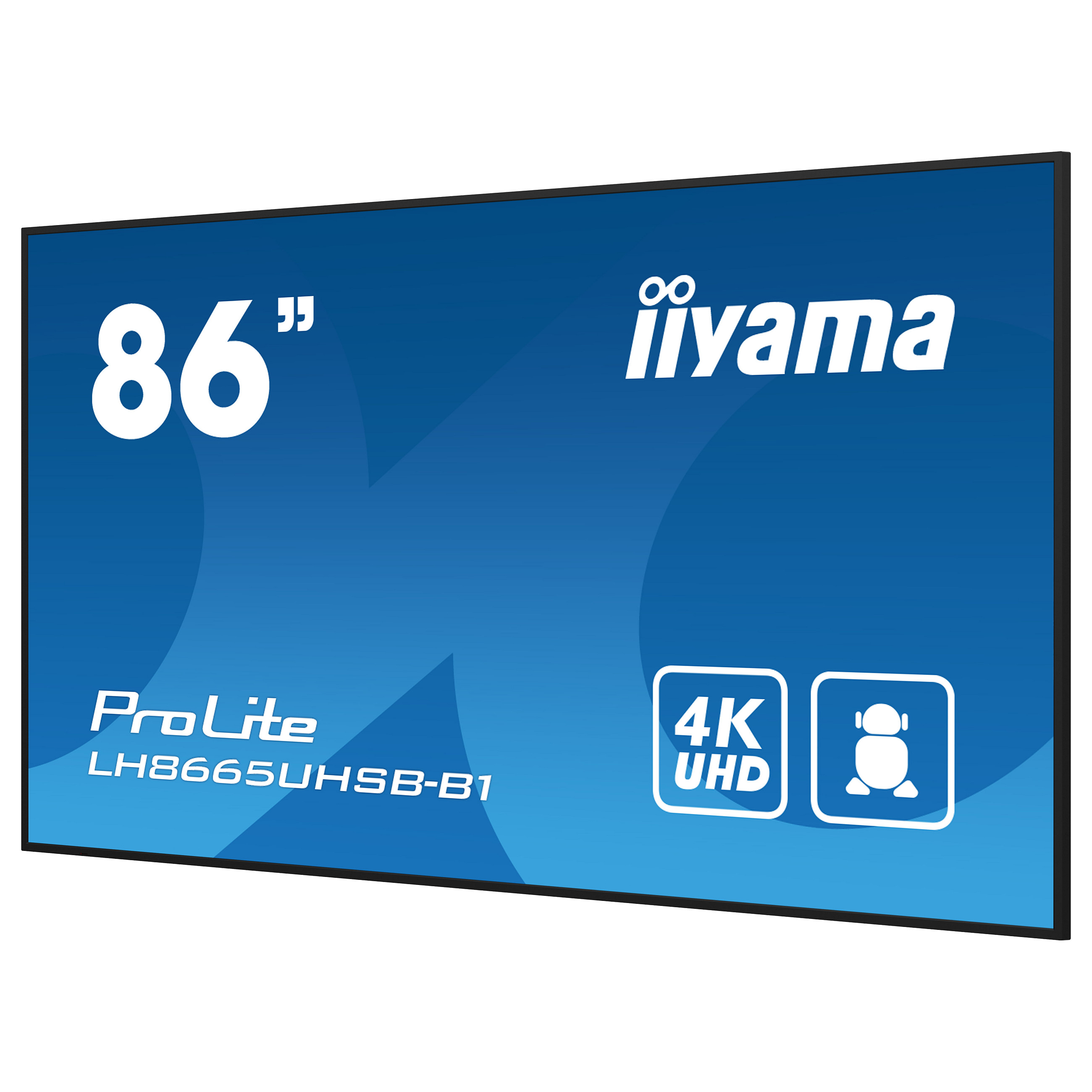 Ekran Prezantues IIYAMA ProLite LH8665UHSB-B1 / 86″ / 4K UHD IPS LED / 60 Hz / 8ms / HDMI + DP + USB - Zezë - 7