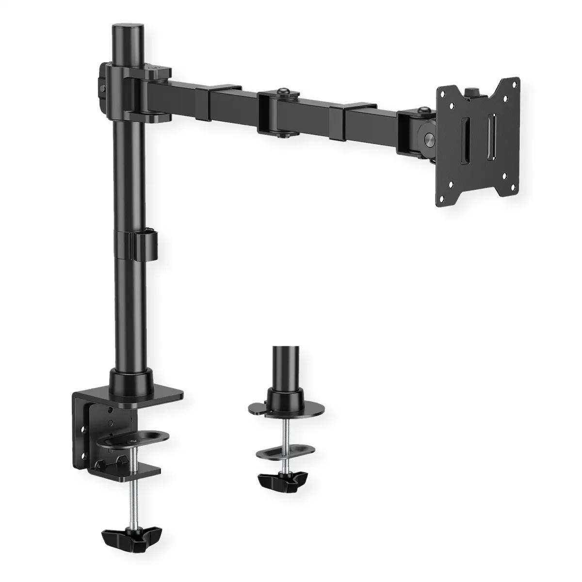 Mbajtëse për Monitor VALUE / 1 Monitor / deri 20kg / 4 Nyje / Montim në Tavolinë / VESA - Zezë - 2