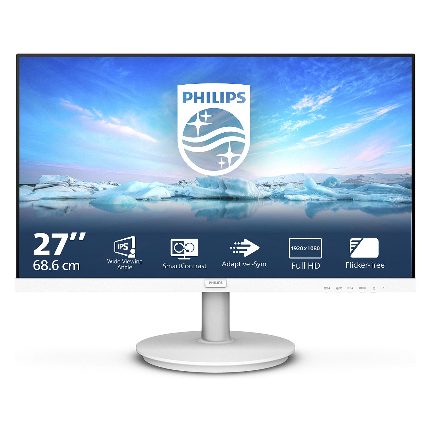 Monitor Philips 271V8AW / 27″ / FHD IPS LCD / 75Hz / 4ms / HDMI + VGA - Bardhë - 1