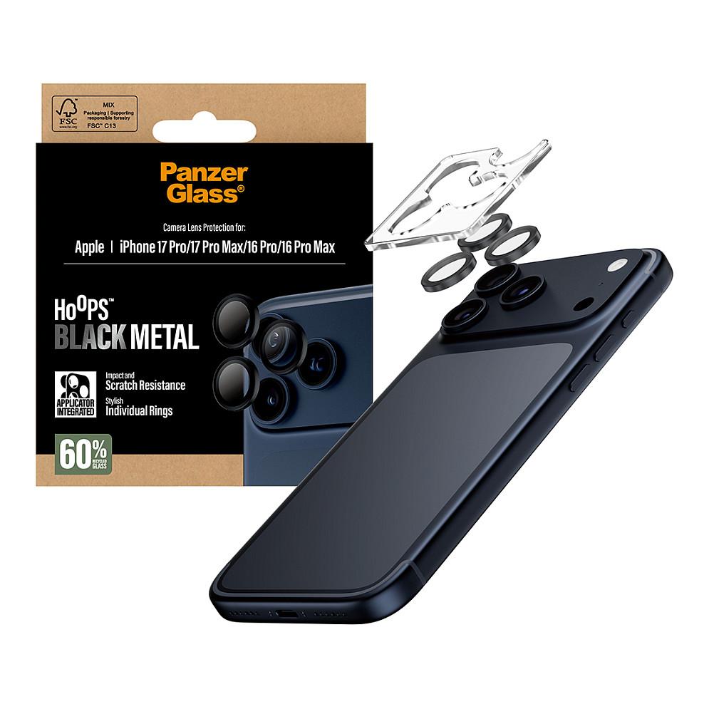 Mbrojtëse për Kamerë PanzerGlass Hoops për iPhone 17 Pro, iPhone 17 Pro Max, iPhone 16 Pro, iPhone 16 Pro Max - Zezë - 5