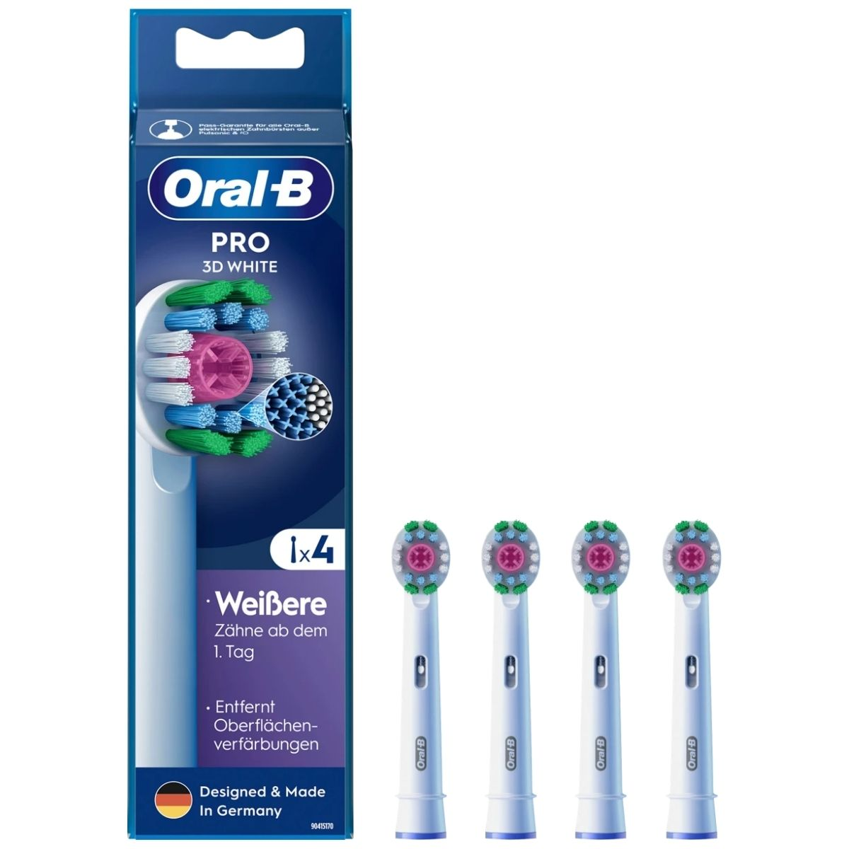 Kokë furçash zëvendësuese Oral‑B Sonic Pro 3D / 860960 / 4‑Pack – Bardhë - 1