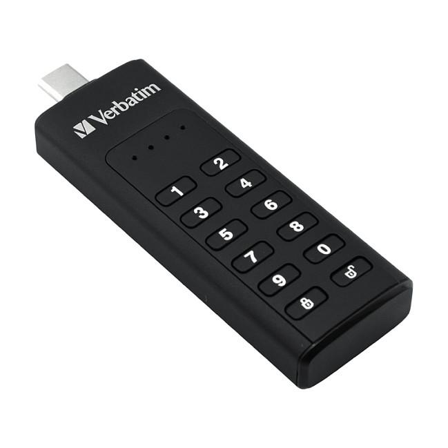 USB Flash Drive Verbatim Keypad Secure Drive / 128GB / USB 3.2 Gen 1 / 160MB/s Read / 150MB/s Write / AES 256-bit – Zezë