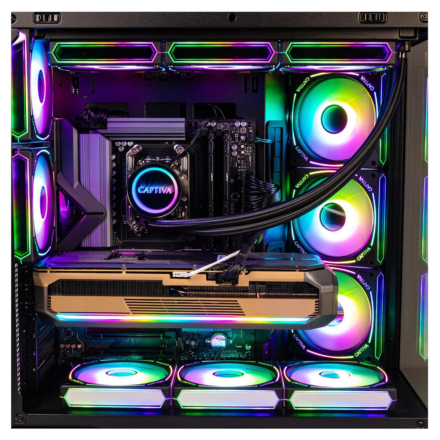 Kompjuter Gaming Captiva Highend I10-2668, Ultra 7 270K Plus, 32GB DDR5, 1TB, RTX 5070 Ti 16GB - Zezë - 4