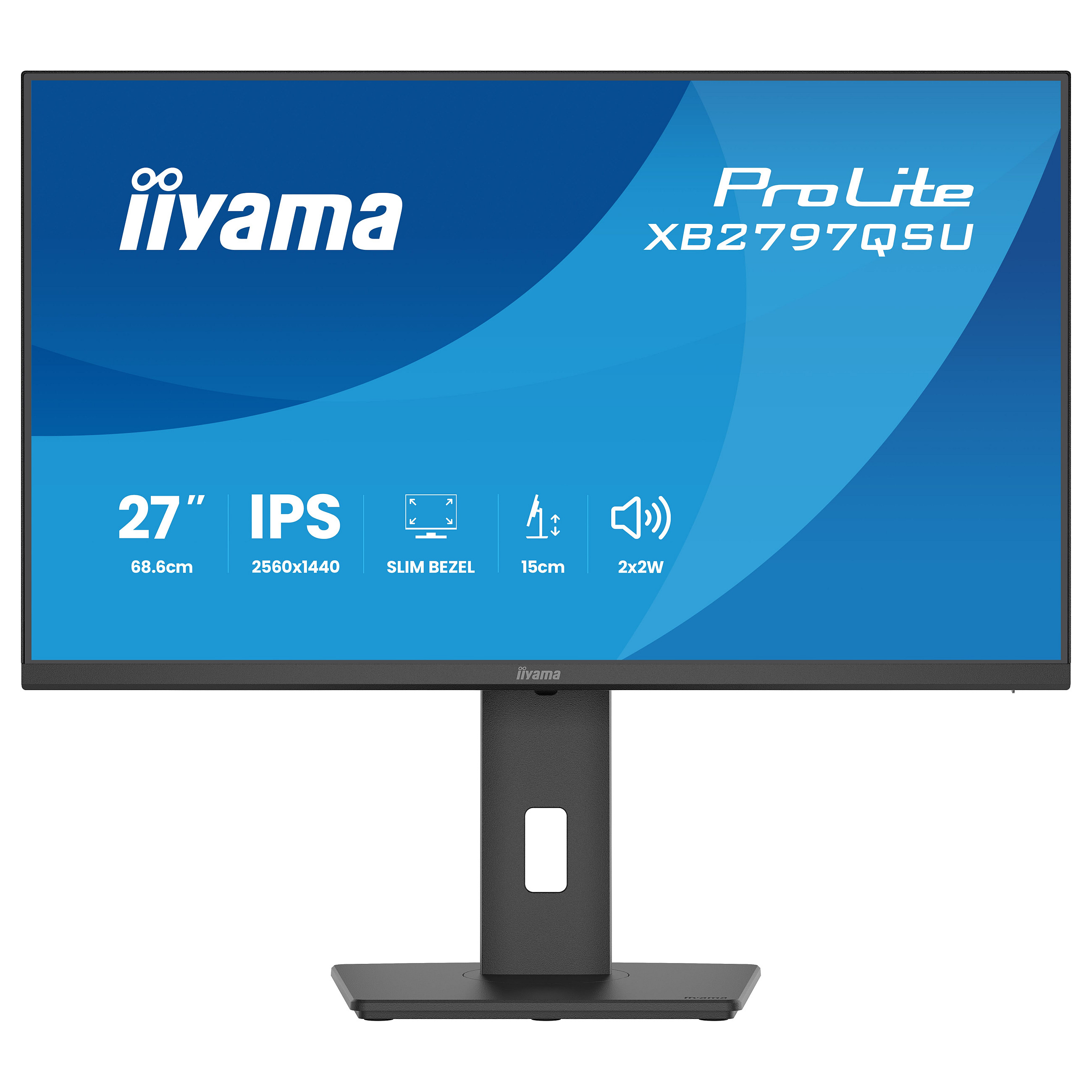 Monitor iiyama ProLite XB2797QSU-B1 / 27"/ Quad HD IPS LED / 75Hz / 1ms / HDMI+DP - Zezë - 3