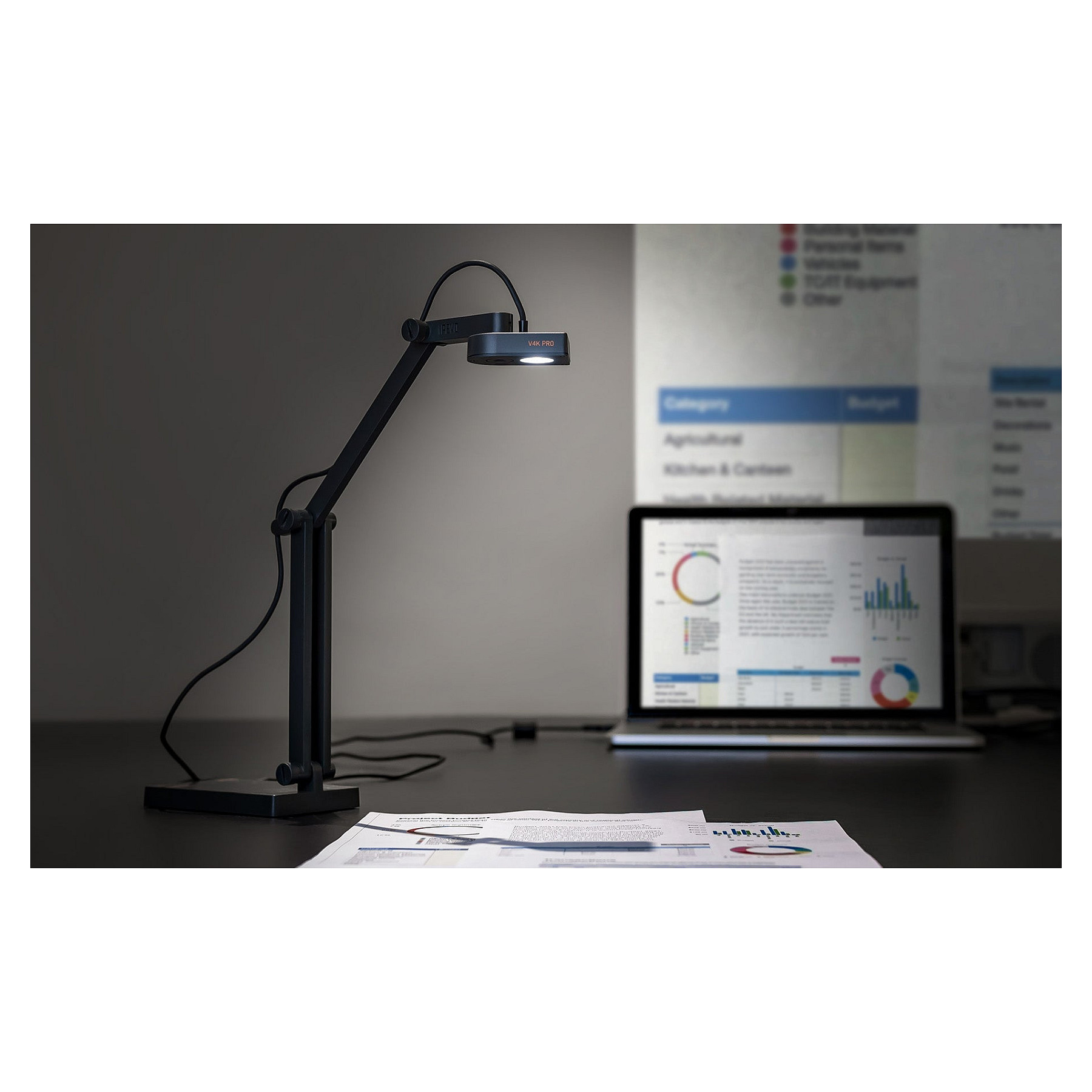 Kamerë Visualiser IPEVO V4K PRO 120 Ultra HD USB – Zezë - 4