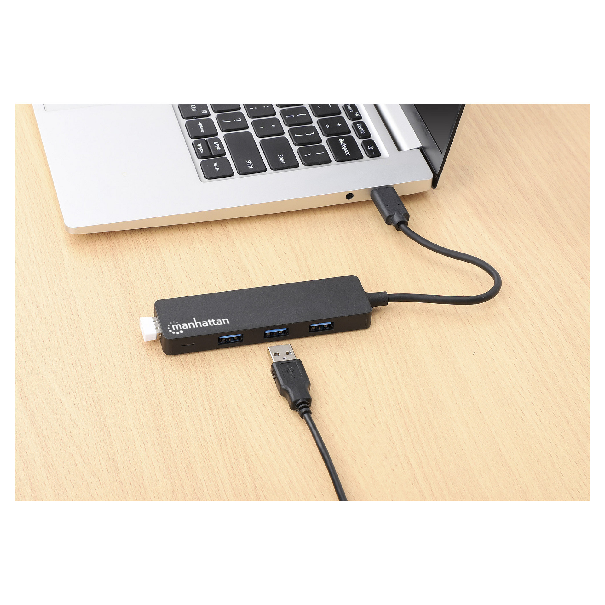 HUB Manhattan / 4‑Port / USB 3.2 Gen1 / USB‑C Male → 4x USB‑A Female - 5
