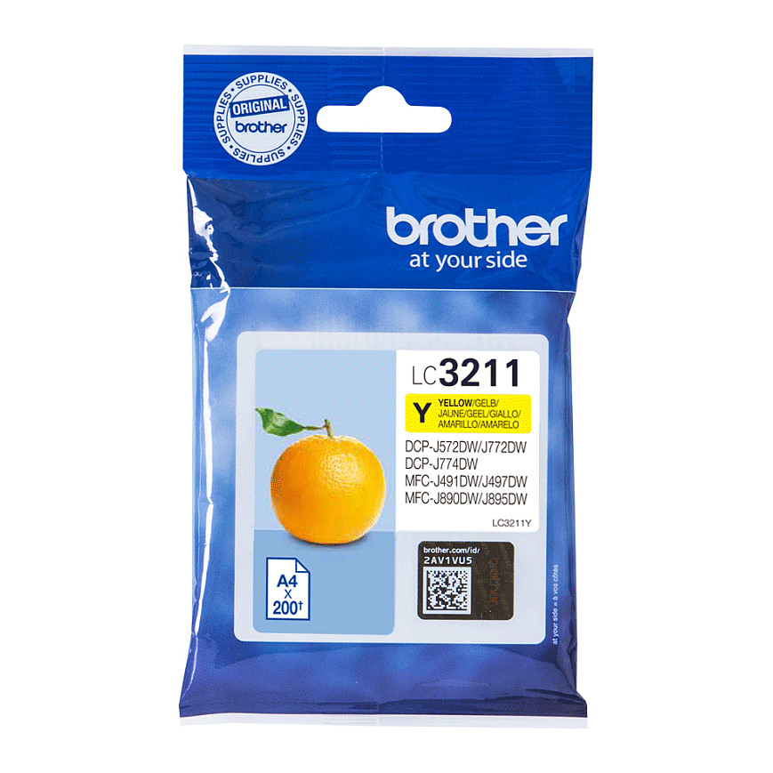 INK Brother Original Cartridge LC-3211 Y /  up to 200 Pages (ISO/IEC 24711) – Verdhë - 1
