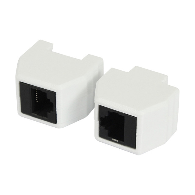 ALLNET TP CAT6A RJ45 Coupler 10GbE PoE Magnetic Safety Coupling 1:1 Inline Connector - 4