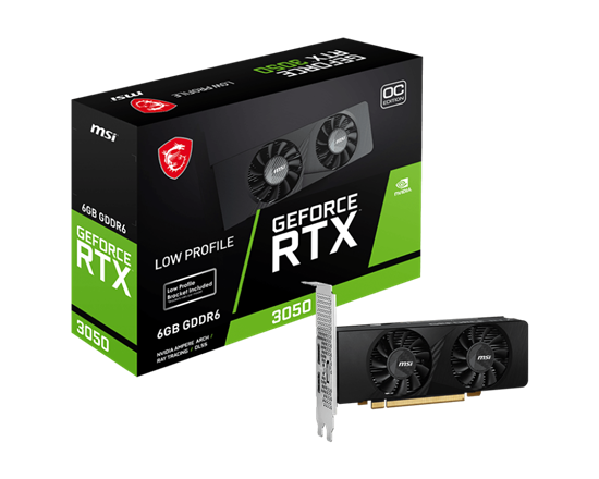 Kartelë Grafike NVIDIA GeForce RTX 3050 / 6GB GDDR6 / 96-bit / MSI LP 6G OC - 1