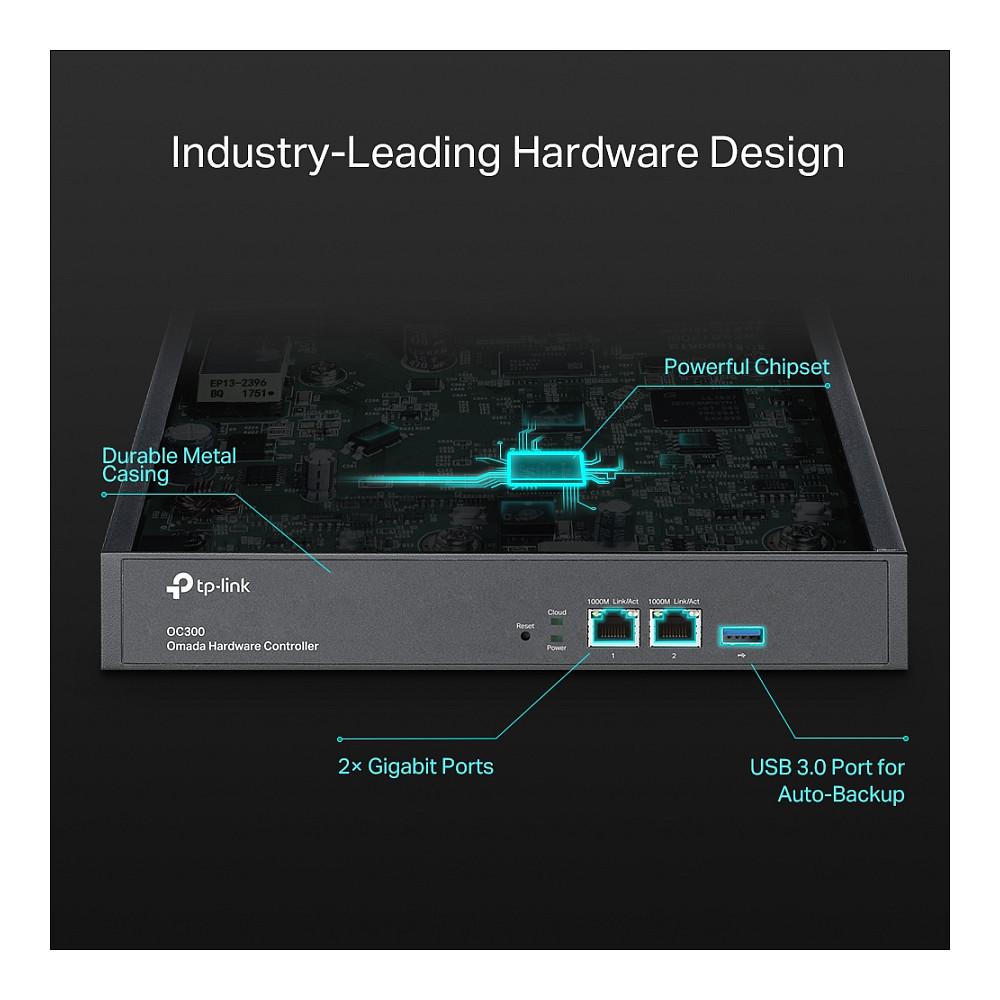 TP-Link Omada OC300 Hardware Controller SDN / 2× Gigabit Ethernet / USB 3.0 / Cloud Management / Rack 1U – Zi - 7