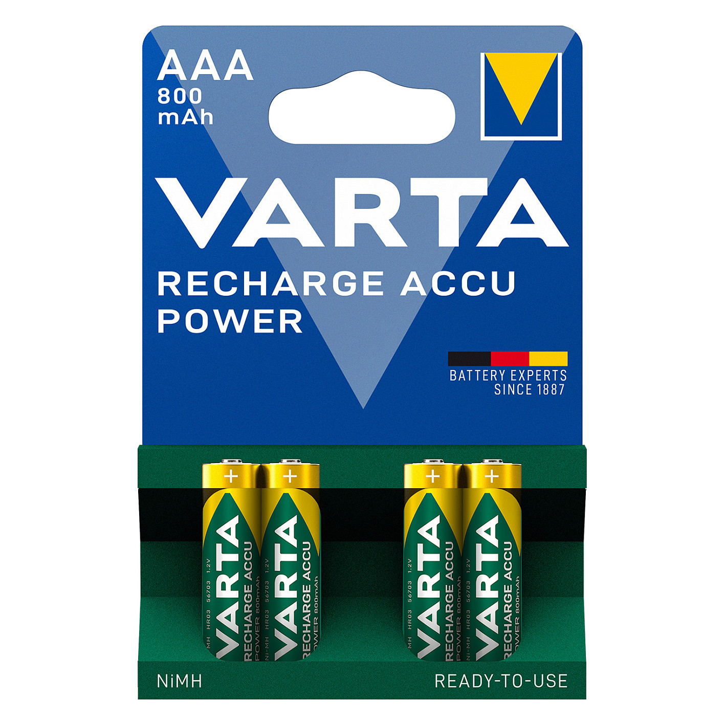 Bateri Varta AAA 1.2V (HR03) Recharge Accu / 4-Pack - 2
