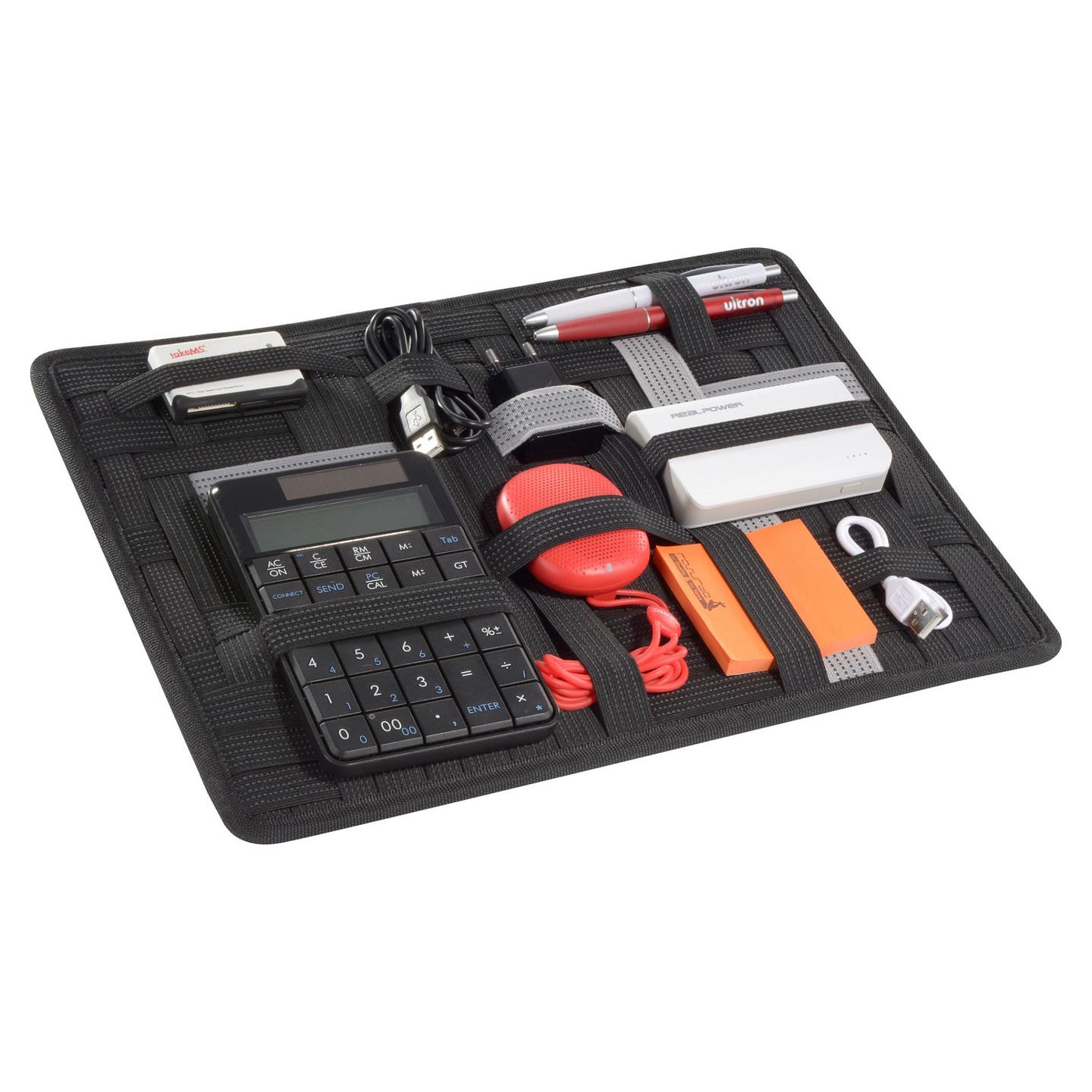 Çantë për Tablet Ultron RealLife Keeper 11, 11", Organizues për Aksesorë, Mbrojtëse, Rezistente ndaj gërvishtjeve - Zezë, Hiri - 2