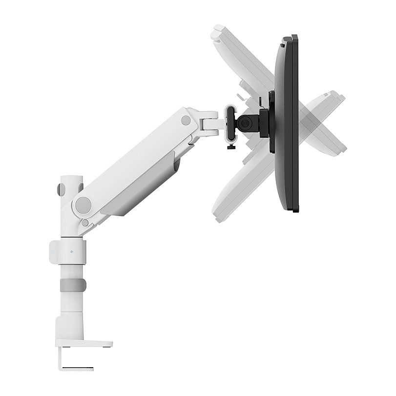 Mbajtëse për Monitor Neomounts / 2 Monitorë / 24"-34" / 11kg për Monitor / VESA 75x75-100x100 / Full Motion / Gas Spring / Tavolinë - Bardhë - 10