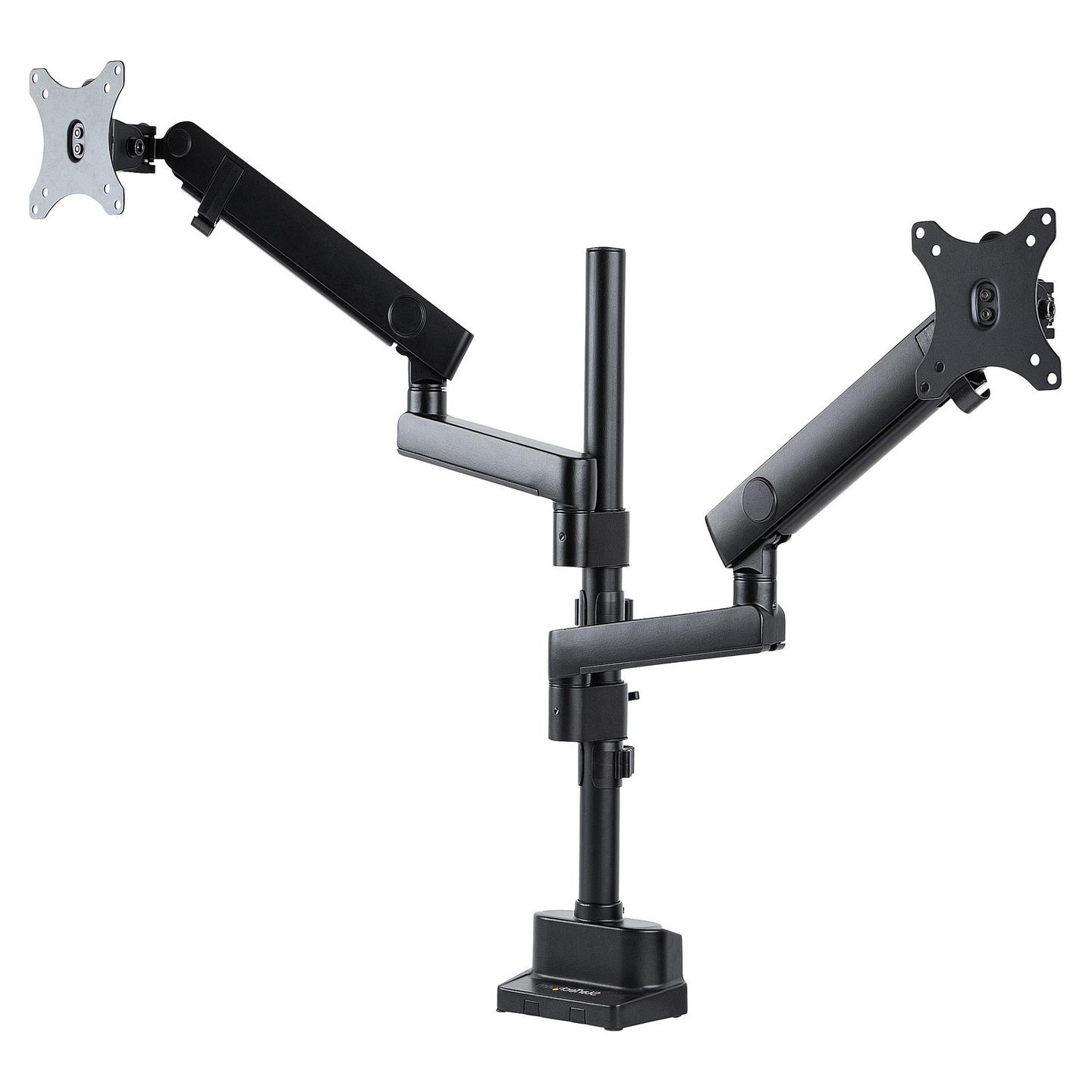 Mbajtëse për Monitor StarTech.com ARMDUALPIVOT, 2 Monitorë, deri 32", 16kg, VESA 75x75–100x100mm, Rregullim Lartësie, Pivot, Tilt - Black