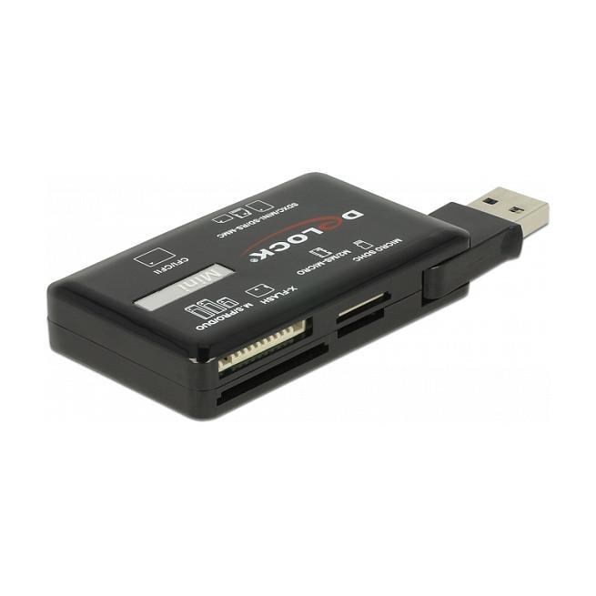 Lexues Kartelash DeLOCK 91758 / CF / SD / SDHC / SDXC / microSD / microSDHC / MMC / MS / M2 / xD / USB 3.2 Gen 1 / USB-A / 5 Gbit/s - Zezë - 2