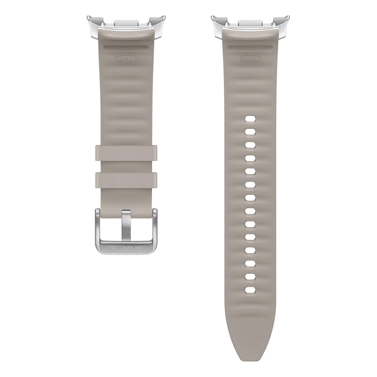 Rrip për Orë të Mençur Samsung Galaxy Watch8 / Hybrid Lëkurë & Silikon / S/M/L - Taupe - 2