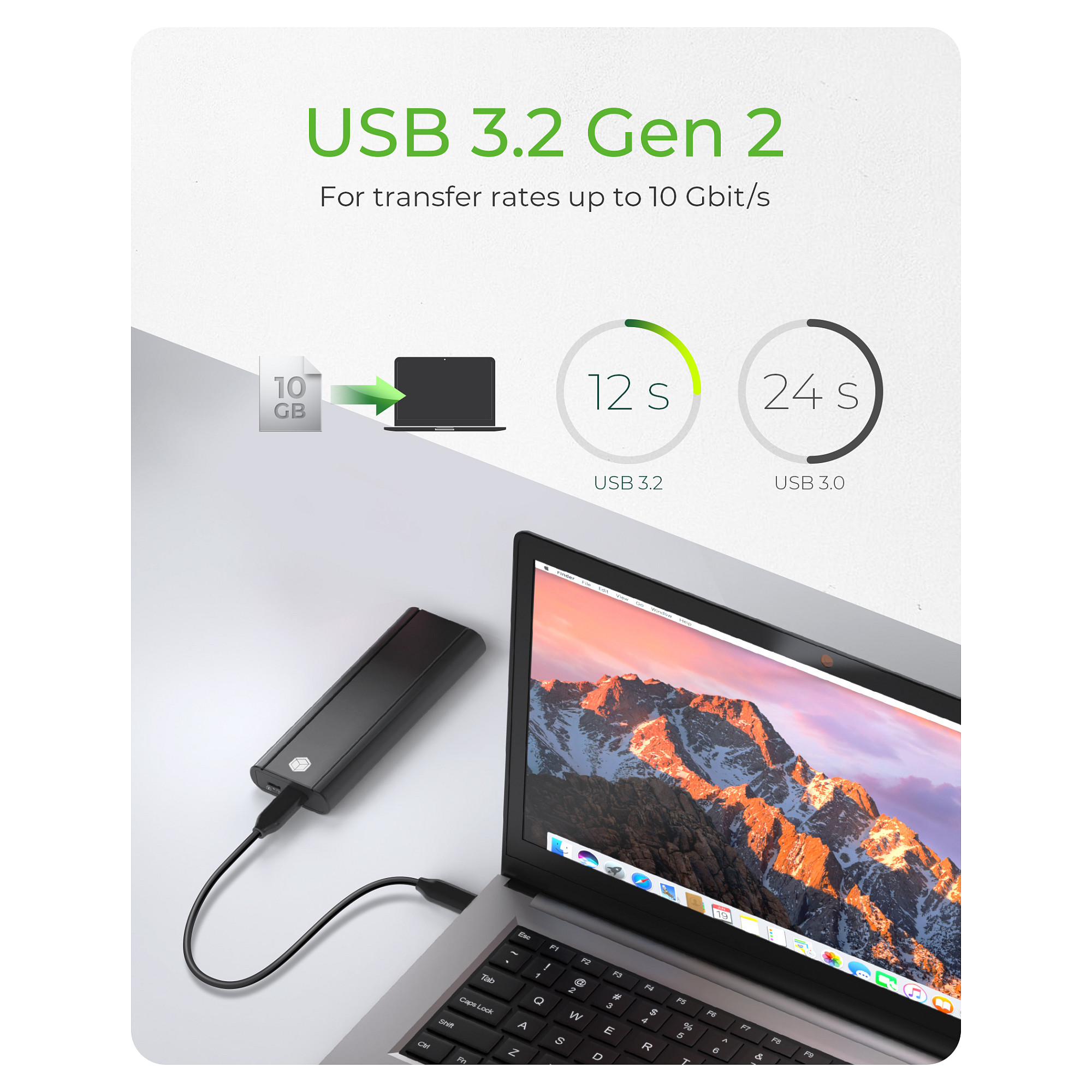 SSD të Jashtme ICY BOX IB-1807MT-C31 Kasë Externes USB-C 3.2 për M.2 NVMe SSD me mbrojtje shkrimi - 4