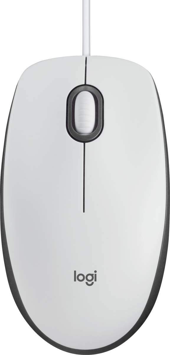 Maus me Kabllo Logitech M100 / USB-A / 1000 DPI / 3 Butona – Bardhë