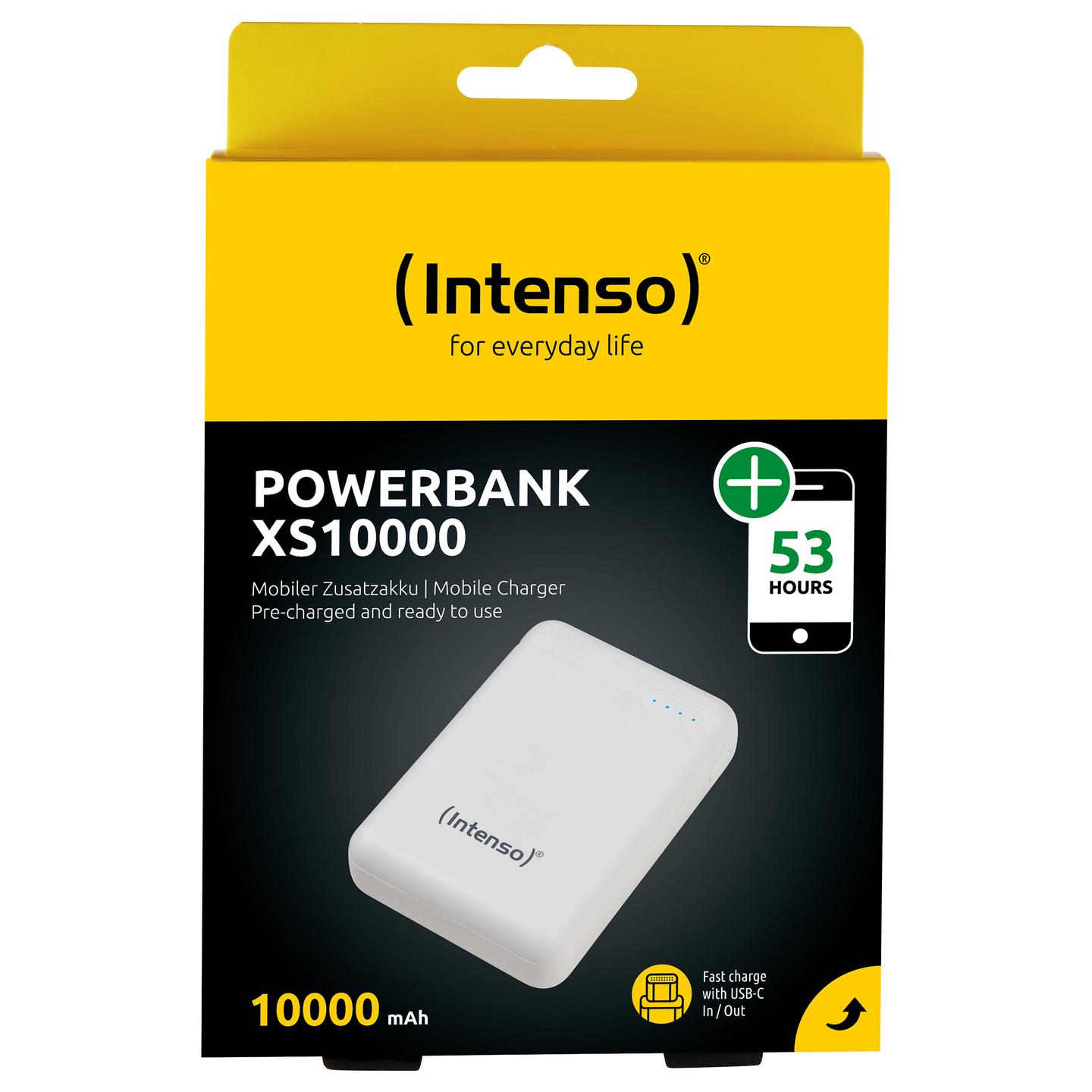 Powerbank Intenso XS10000, 10000 mAh, LiPo, USB-A, USB-C - Bardhë - 2