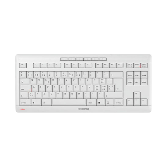 Tastierë me kabllo CHERRY STREAM TKL / QWERTZ / Scissor / 94 Taste / USB - Bardhë