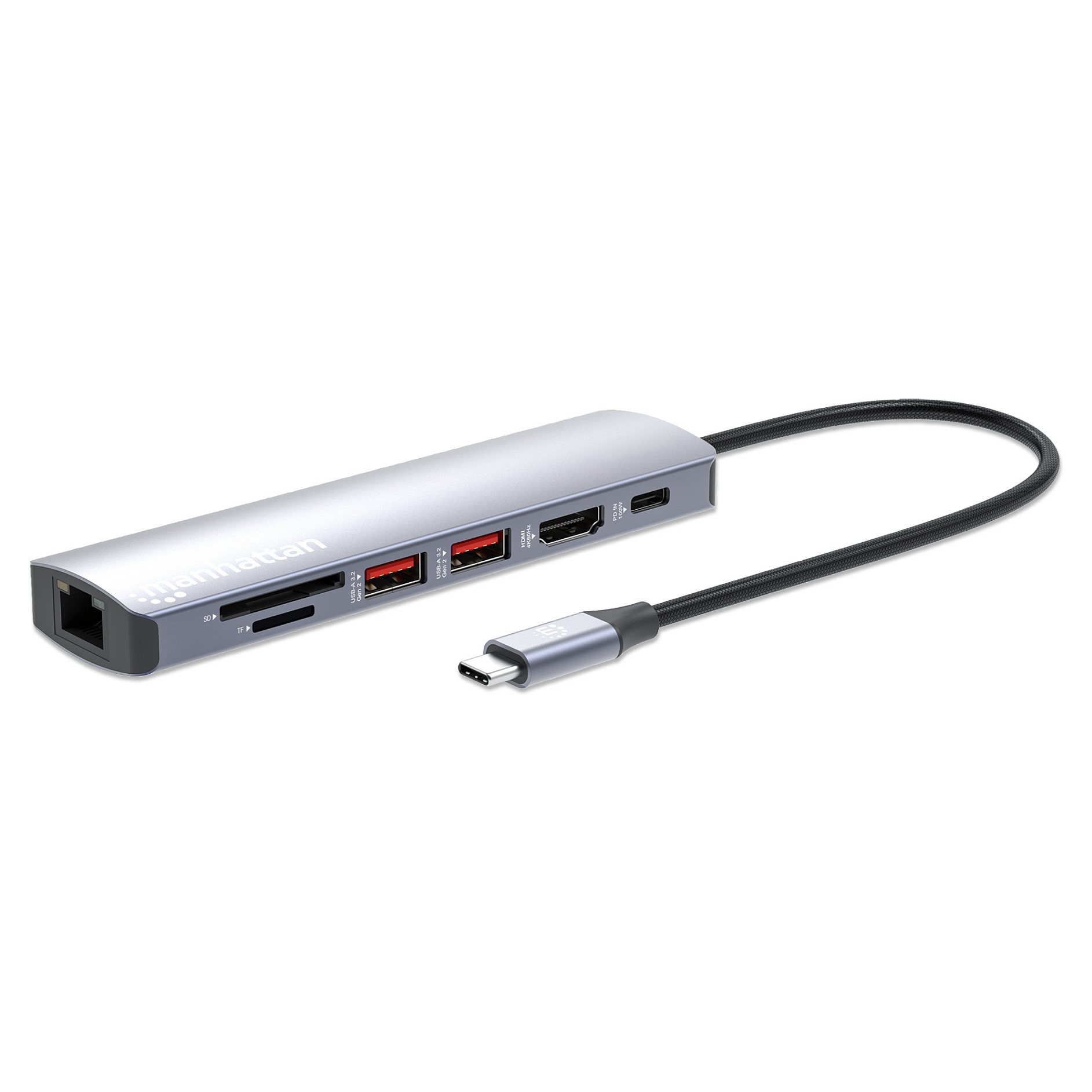 Docking station MANHATTAN / 7-in-1 / 4K / USB-C / 1xHDMI / 2xUSB / 10Gb/s – Zezë - 1