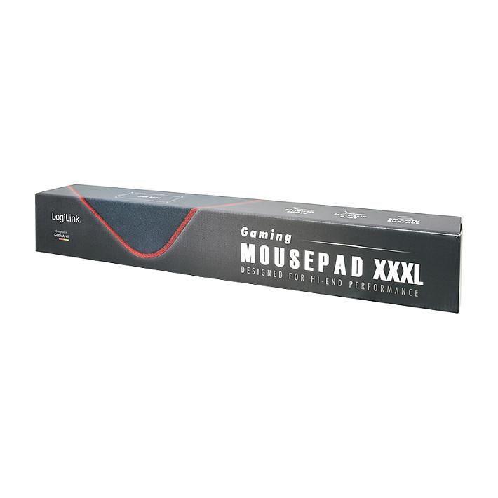 Mauspad Gaming LogiLink ID0216 / XXXL / 1200x600x3mm / Sipërfaqe Ultra e Lëmuar / Skaje të Qepura / Bazë kundër rrëshqitjes – Zezë - 3