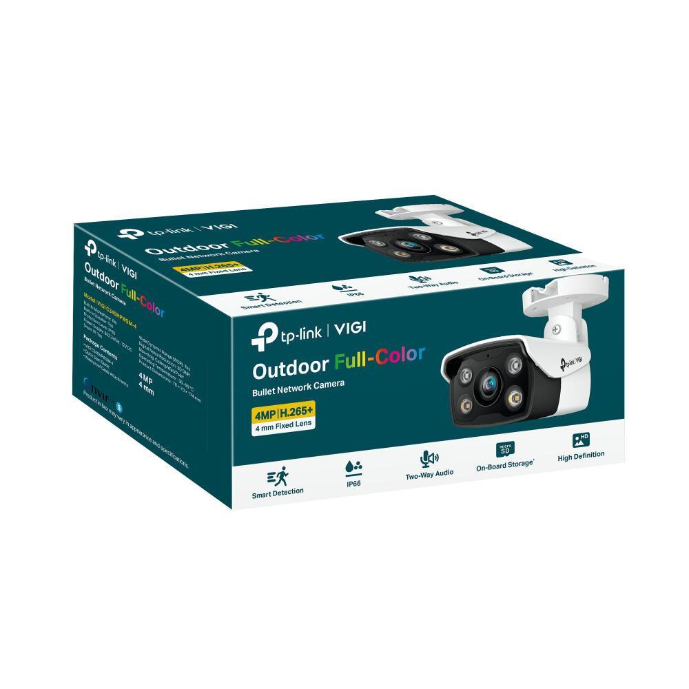 TP-Link VIGI C340, Kamera IP Bullet për Jashtë, 4MP, 6mm, Full-Color 24/7, PoE, IP67 – Bardhë/Zezë - 2