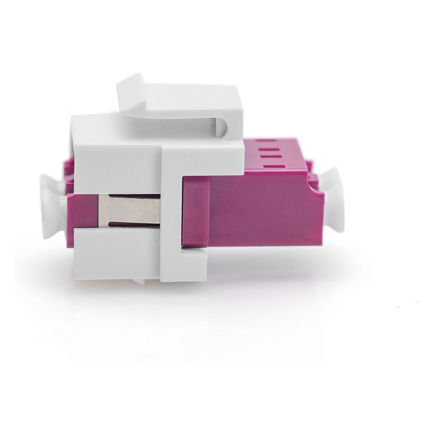 DIGITUS LC/LC Duplex OM4 Multimode Keystone Fiber Optic Adapter Module - 4