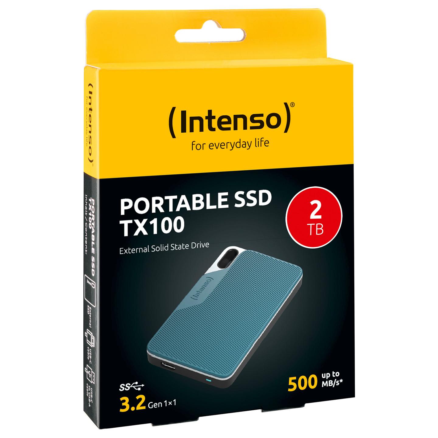 SSD e Jashtme Intenso TX100 / 2TB / USB-C 3.2 Gen 1 – Gri/Blu - 2
