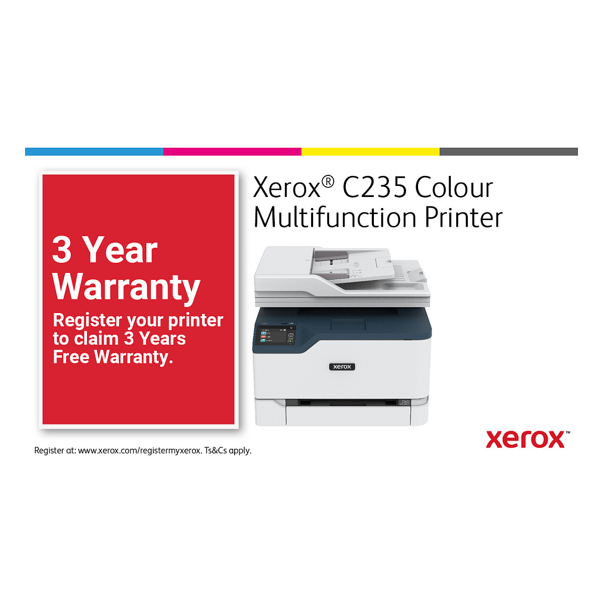 Printer Inkjet Laser Xerox C235 / 4-in-1 / A4 / LAN WLAN / ADF Duplex - Bardhë / Blu - 10