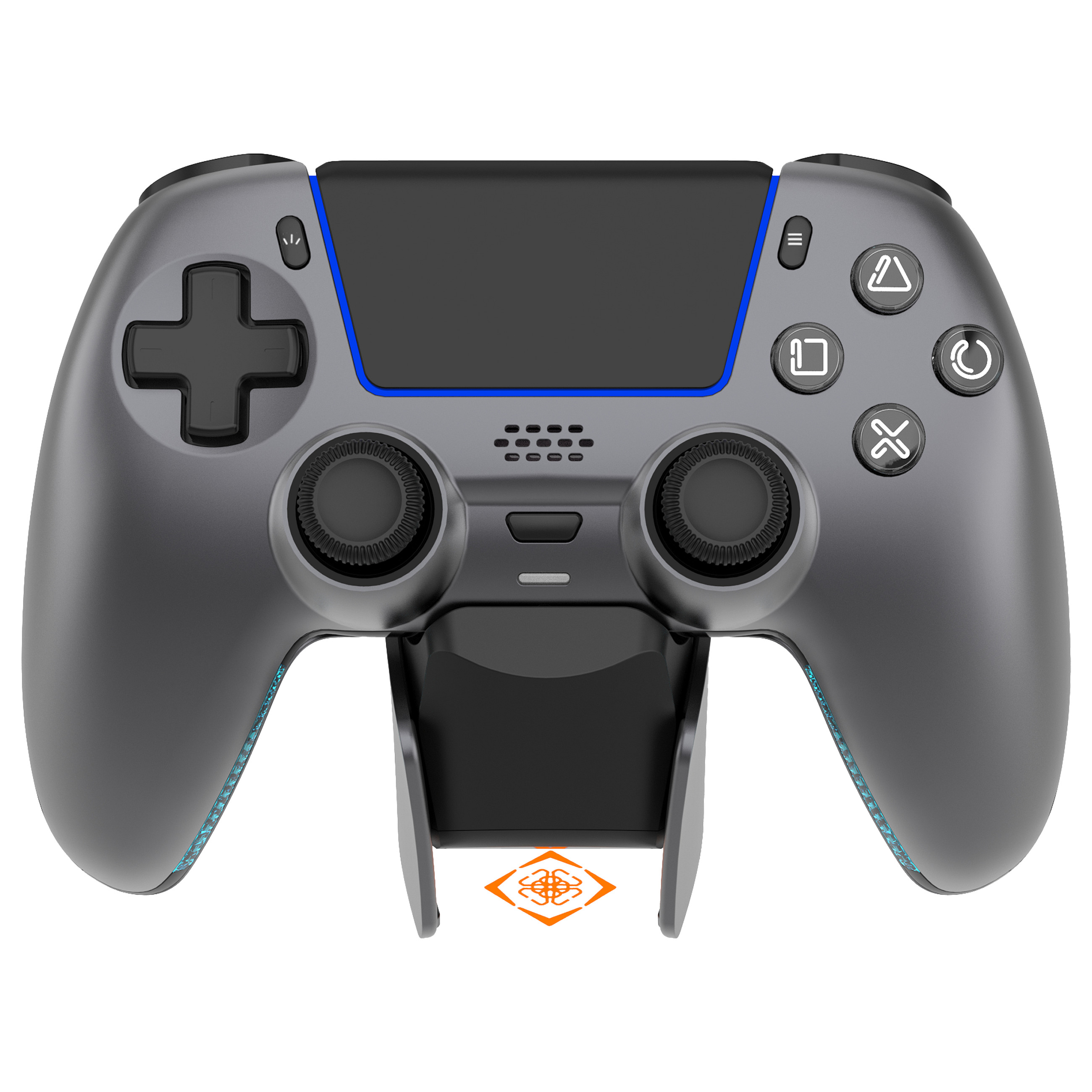 Kontroller Gaming Deltaco GAM-199-STEELGRAY / Wireless / Bluetooth 5.3 / USB-C / Hall Effect / PS5 / PC / Android / iOS / Charging Dock - Gri