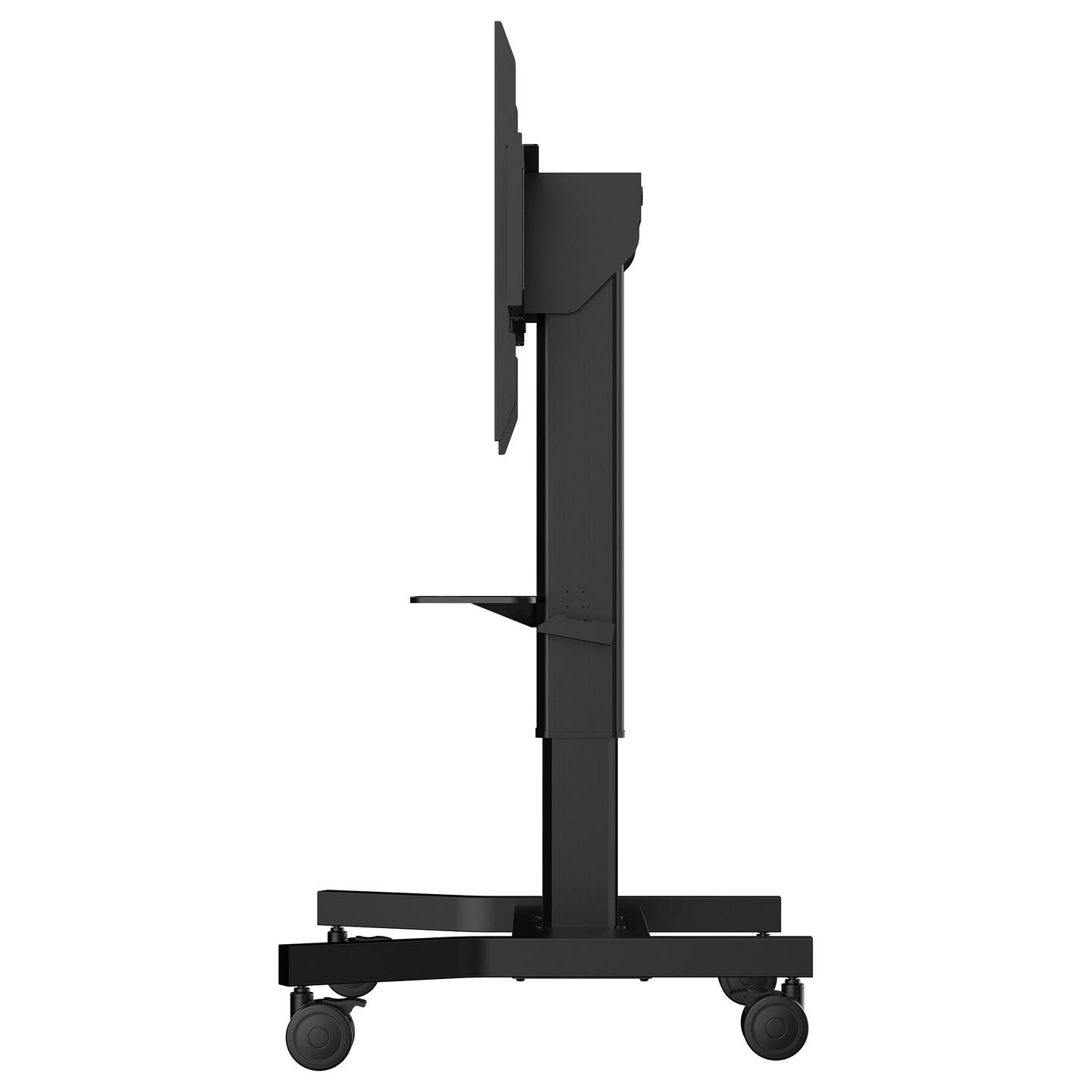 Mbajtëse për Monitor iiyama / 1 Monitor / 43"-86" / 100kg / VESA 300x200-800x600 / Elektrike / Me Rrota / Raft për Laptop - Zezë - 10