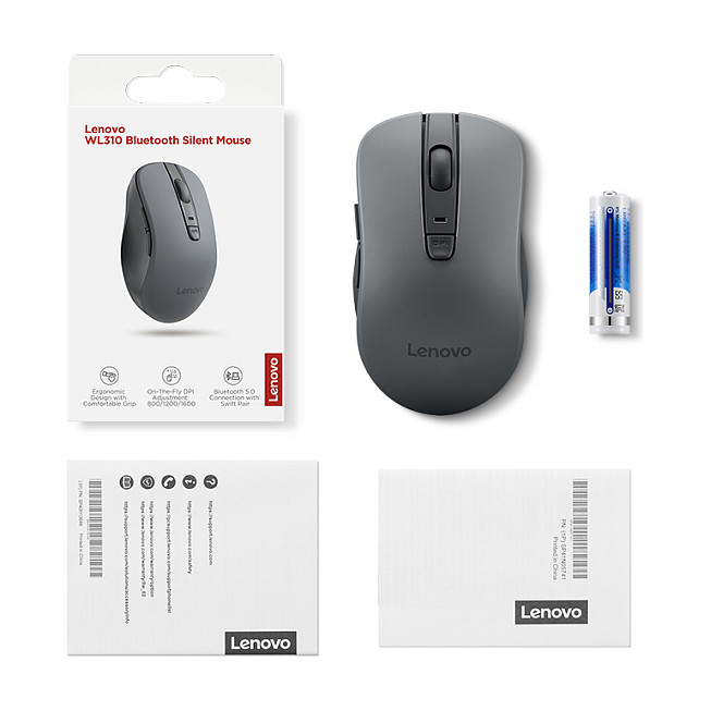 Maus pa Kabllo Lenovo WL310 / Bluetooth / 1200 DPI – Gri - 7