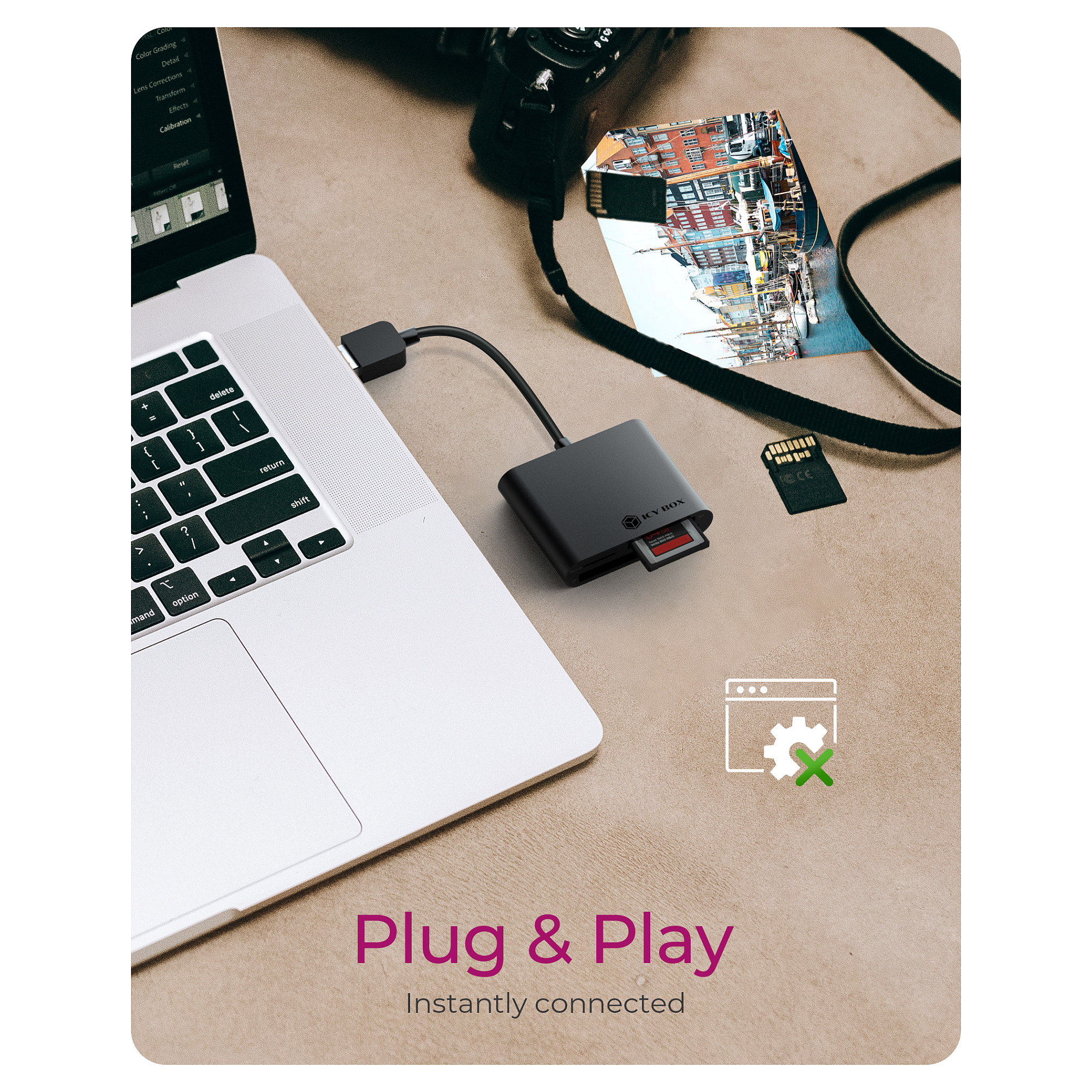 Lexues Kartash USB 3.0 ICY BOX IB‑CR301‑U3 / SD + MicroSD + CF - 8