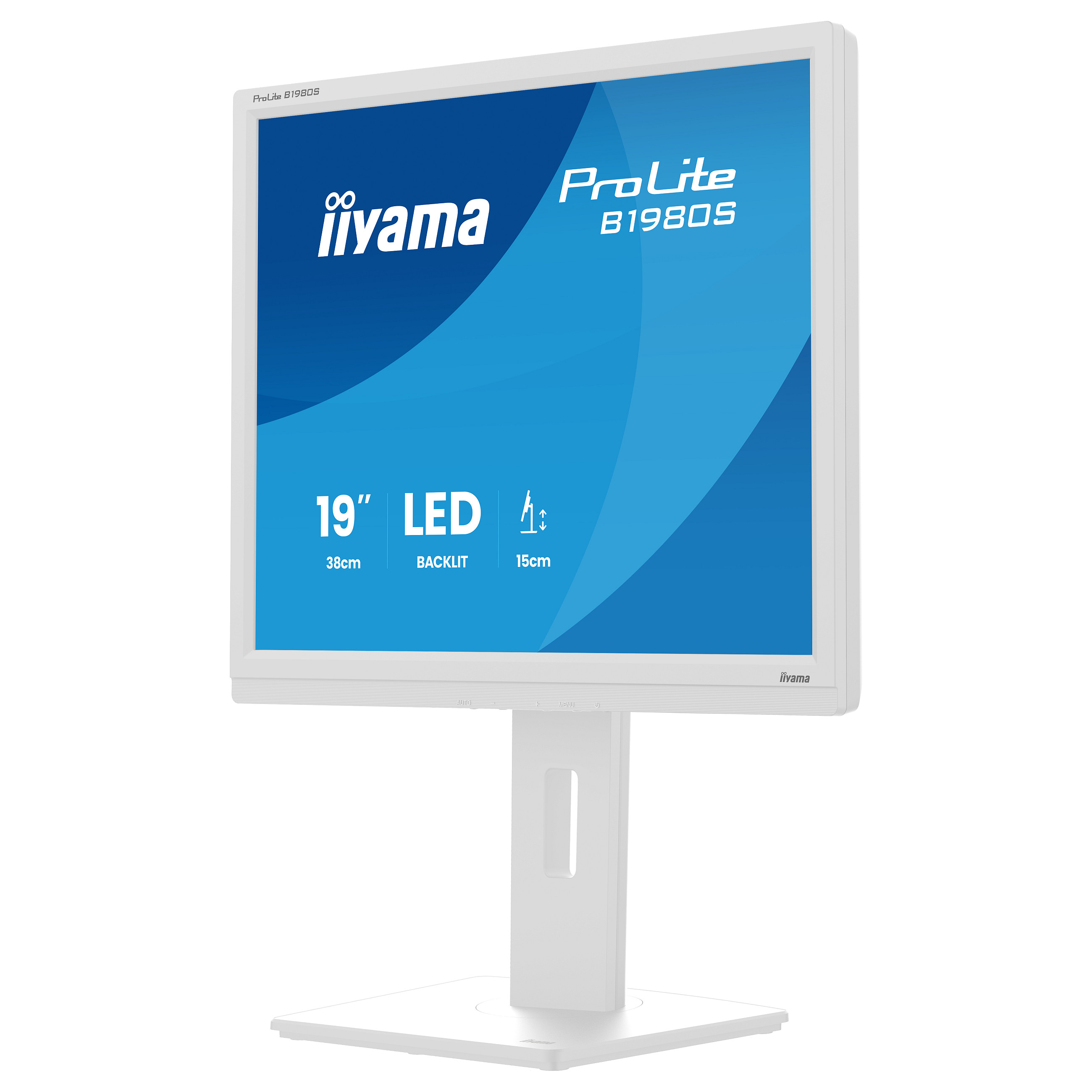 Monitor iiyama ProLite B1980S-W1 / 19″ / SXGA TN LED / 75 Hz / 3ms / HDMI + DP / Lift + Pivot + Speaker - Bardhë - 8