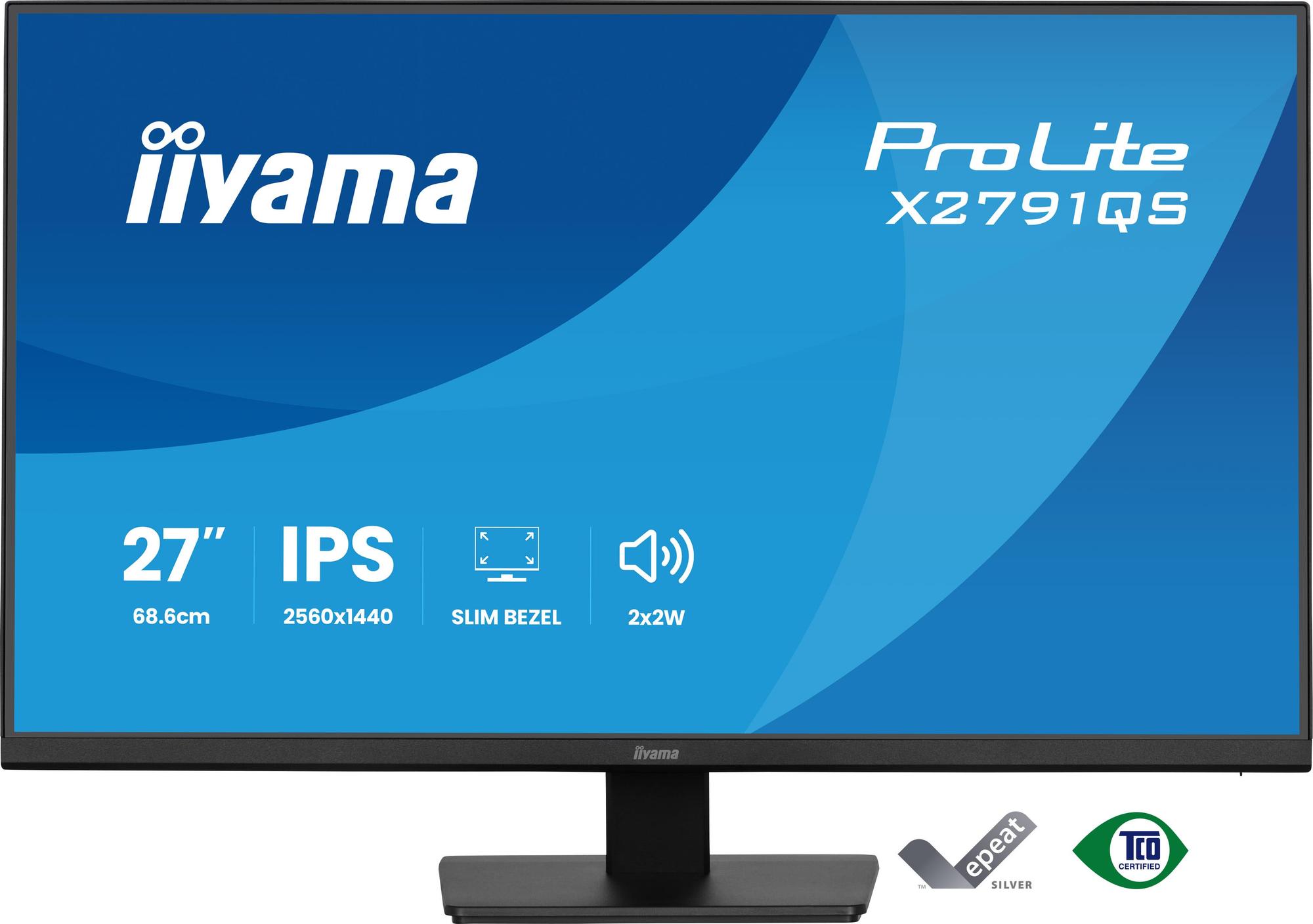 Monitor iiyama ProLite X2791QS / 27" / QHD IPS / 100Hz / 1ms / HDMI+DisplayPort - Zezë