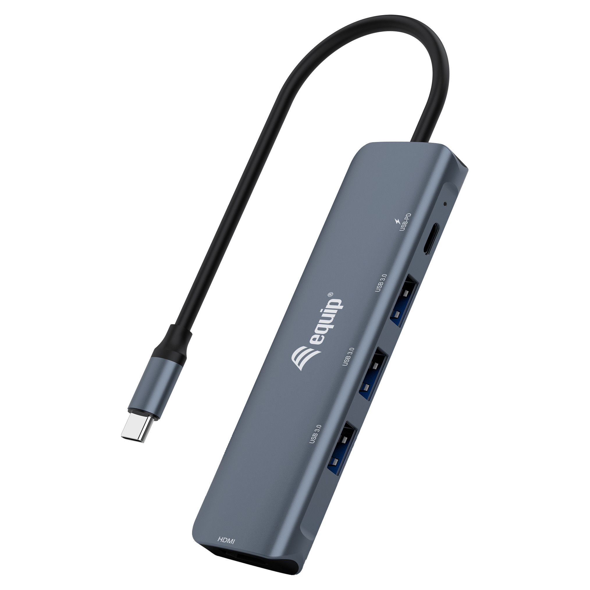 Docking Station Equip USB-C / HDMI / 3x USB 3.0 / 100W PD / Kabllo 25cm - Hiri - 1