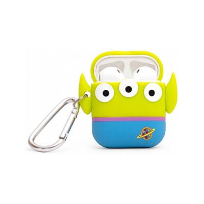 Aksesorë për kufje PowerSquad AirPods Case Alien / Apple AirPods 1 & 2 / 3D-Silikon  – Blu/Gjelbër - 2
