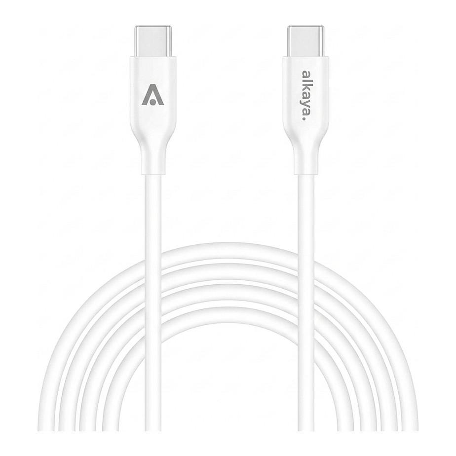 Kabllo USB alkaya Speed Flex CL-60031, USB-C në USB-C, 2m - Bardhë