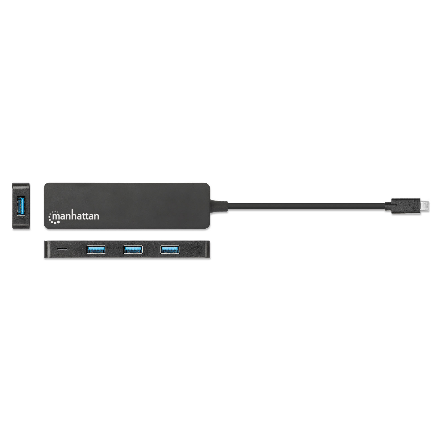 HUB Manhattan / 4‑Port / USB 3.2 Gen1 / USB‑C Male → 4x USB‑A Female - 4